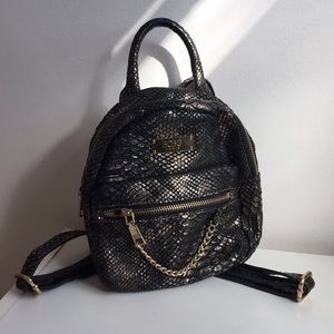 BCBG Small metallic backpack.
